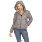 Womens White Mark Zip Hooded Bomber Puffer Jacket - image 11