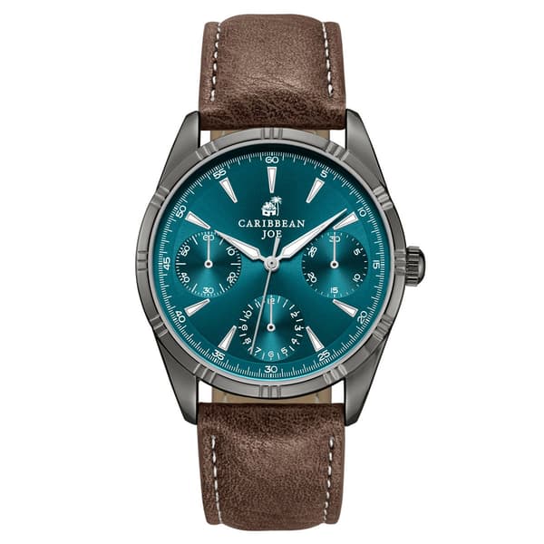 Mens Caribbean Joe Teal Dial Strap Watch - CJ7175GU - image 