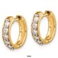 Pure Fire 14kt. Gold Lab Grown Diamond Hinged Hoop Earrings - image 3