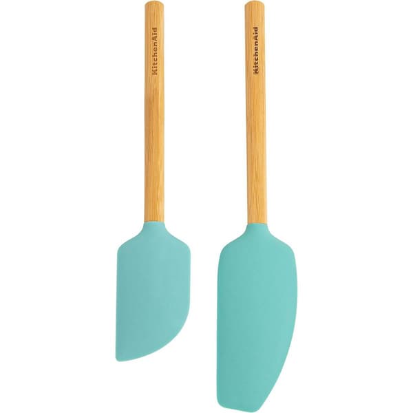 KitchenAid Bamboo 2pc. Spatula Set - Aqua - image 