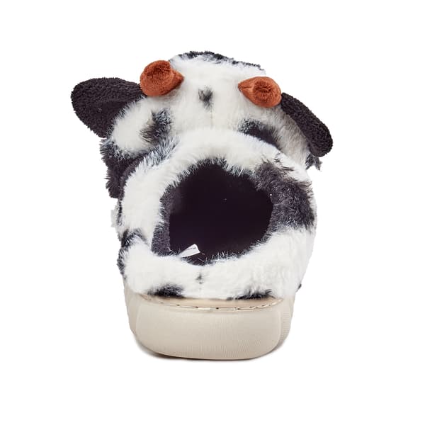 Womens Cloud Critters Cow Plush Slippers