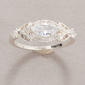Ashley Cooper(tm) Silver-Tone East West CZ Oval Ring - image 1