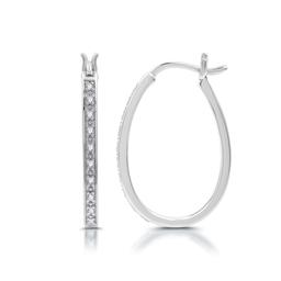 Nova Star(R) 1/10cttw. Lab Grown Diamond Huggie Hoop Earrings