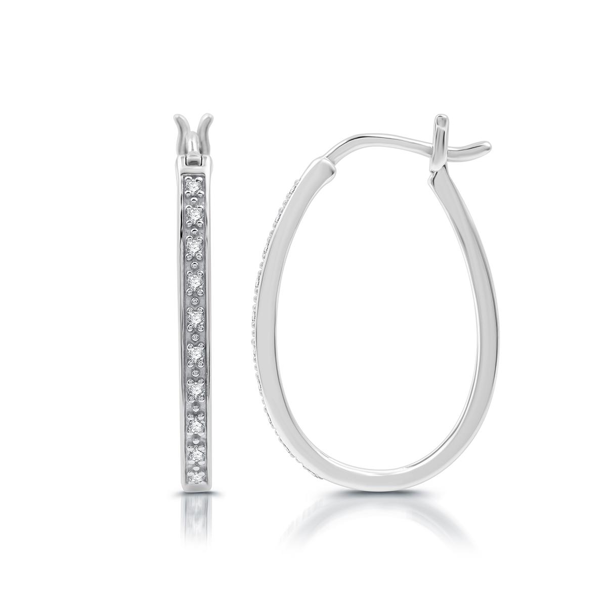 Nova Star(R) 1/10cttw. Lab Grown Diamond Huggie Hoop Earrings