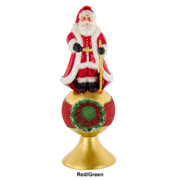 Kurt Adler 8.75in. Noble Gems Glass Santa Tree Topper
