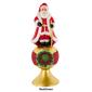 Kurt Adler 8.75in. Noble Gems Glass Santa Tree Topper - image 8