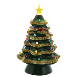 Kurt S. Adler 12in. Light Up Gold Glitter Small Christmas Tree