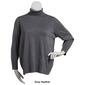 Plus Size Retrology Long Button Sleeve Turtleneck Sweater - image 3