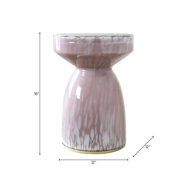 Sagebrook Home Rosario Small Art Iridescent Glass Accent Table