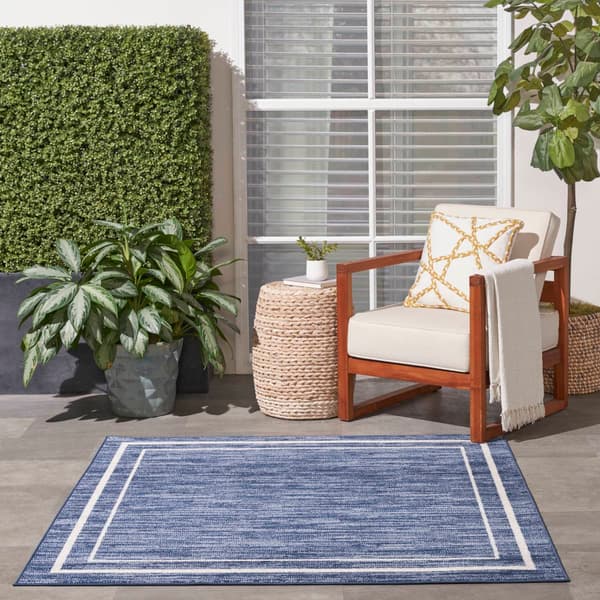 Nourison Essentials Bordered Indoor/Outdoor Square Rug
