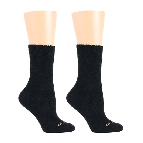 Womens Dr. Motion 2pk. Diabetic Cozy Crew Socks - image 