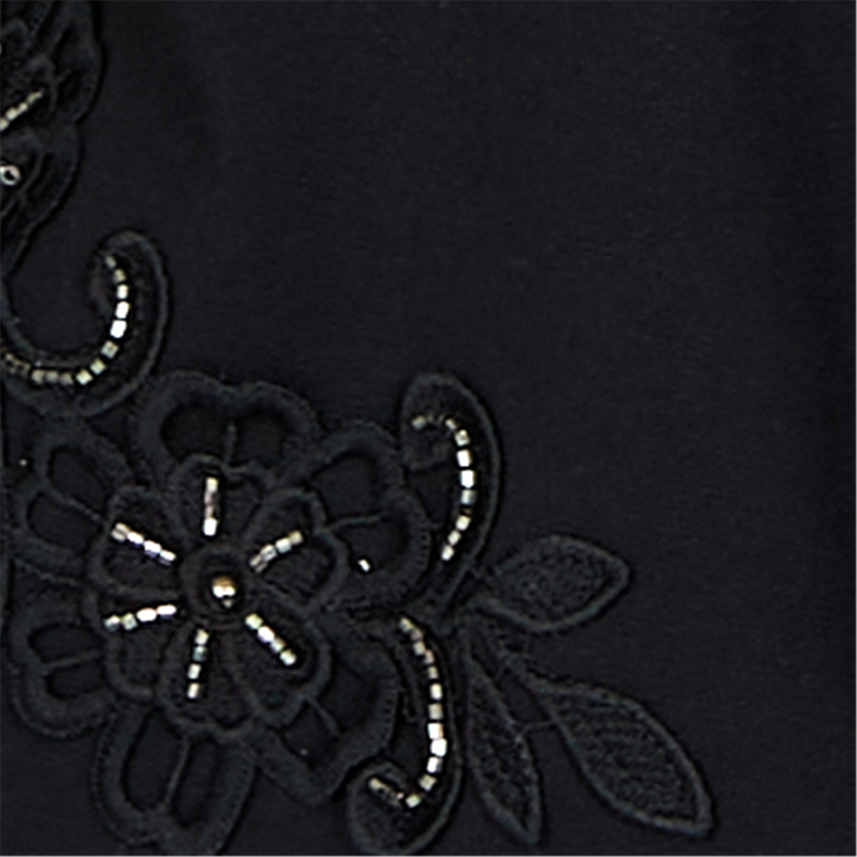 Petite Ruby Rd. Mysterious Romance Lace Trim V-Neck Blouse