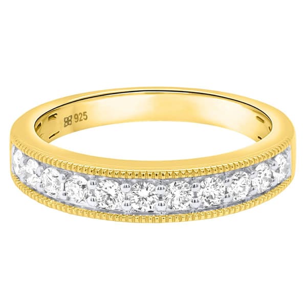 Nova Star® Yellow Gold 3/4ctw. 11 Lab Grown Diamonds Band Ring