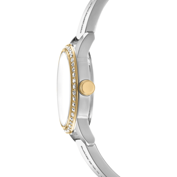 Womens DKNY Green Dial Half Bangle Two-Tone Watch - DK1L160M0065