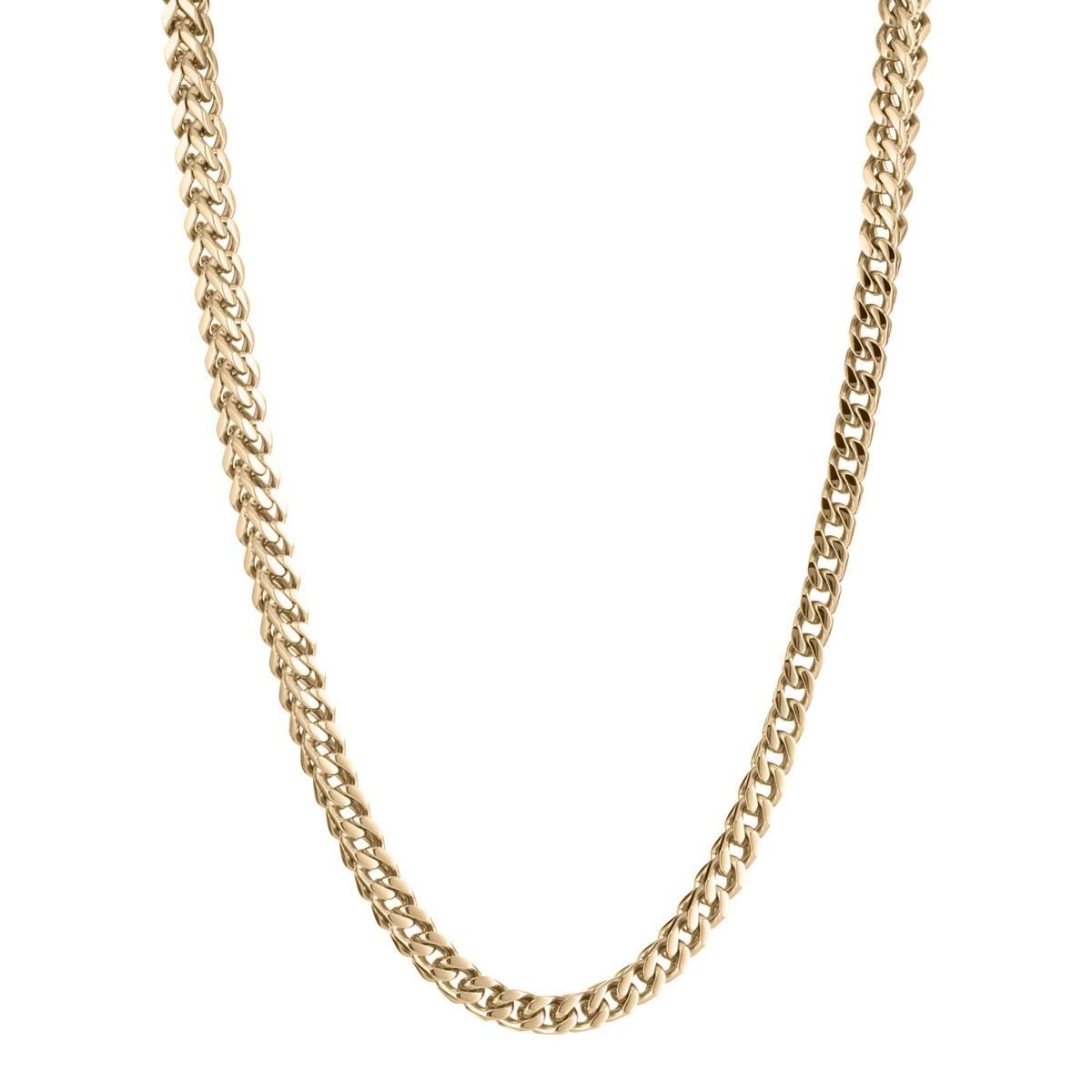 Mens Lynx Stainless Steel Thin Foxtail Chain Necklace