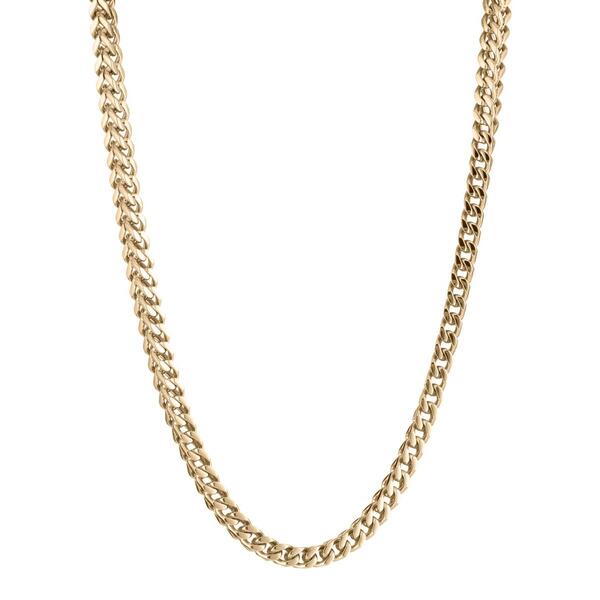 Mens Lynx Stainless Steel Thin Foxtail Chain Necklace - image 