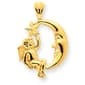 Gold Classics(tm) 14kt. Angel Moon & Star Pendant - image 1