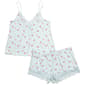 Womens Jessica Simpson Lace Trim Floral Heart Camisole Pajama Set - image 2