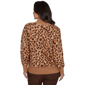 Plus Size Hearts of Palm Berry Fabulous Mock Neck Leopard Sweater - image 2