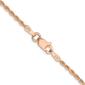 Unisex Gold Classics&#8482; 1.50mm. Rose Gold Diamond Cut Rope Necklace - image 3