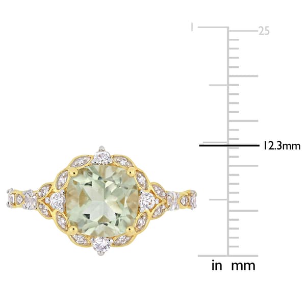 Gemstones Classics™ 14kt. Yellow Gold Green Amethyst Vintage Ring