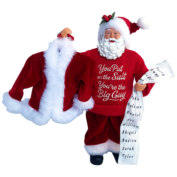 Santa''s Workshop 12in. The Suit Clause
