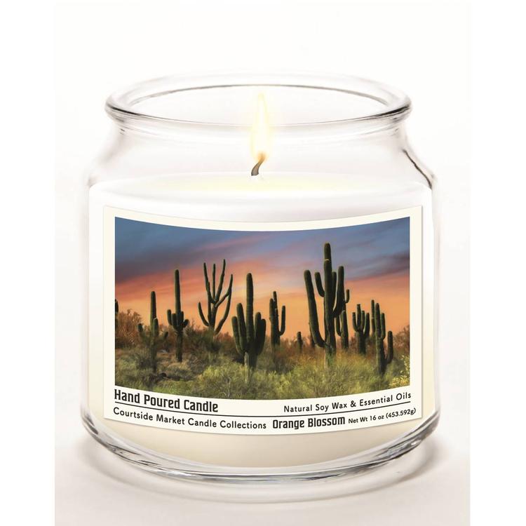 Courtside Market® Pheonix Cactus 16oz. Orange Blossom Jar Candle