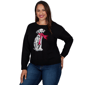 Plus Size Ruby Rd. Mysterious Romance Dalmatian Intarsia Sweater - image 3