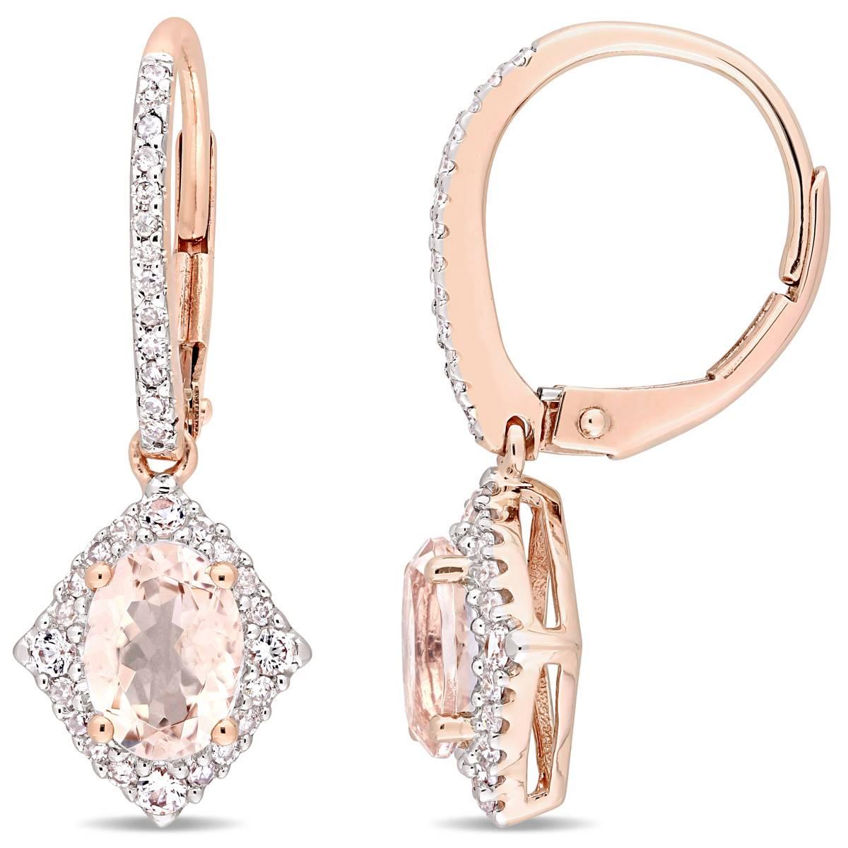 Gemstone Classics™ 10kt. Rose Gold Vintage Drop Earrings