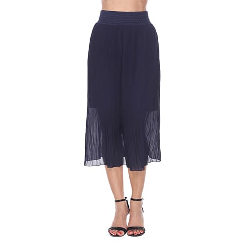 Womens White Mark Pleated Midi Skirt