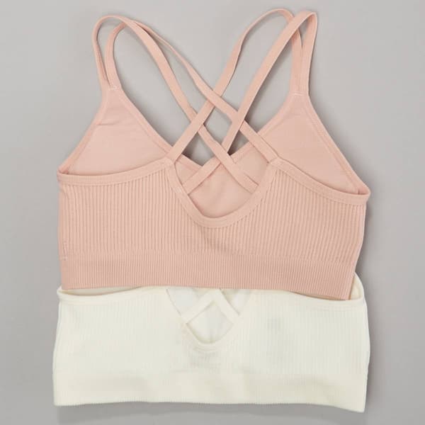 Girls &#40;7-14&#41; Lala 2pk. Nyla Ribbed X-Back Seamless Bras