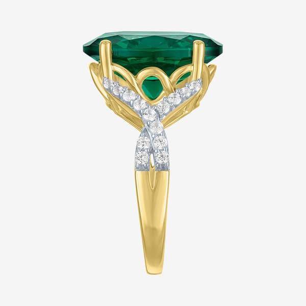 Gemstone Classics™ Lab Grown Emerald & Sapphire Oval Cocktail Ri