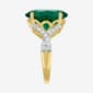 Gemstone Classics™ Lab Grown Emerald & Sapphire Oval Cocktail Ri - image 3