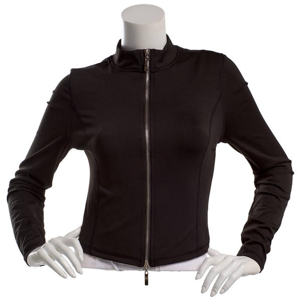 Juniors Cotton Candy Butter Double Zip Mock Neck Jacket - image 