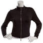 Juniors Cotton Candy Butter Double Zip Mock Neck Jacket - image 1