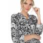 Womens White Mark Pleated Long Sleeve Floral Blouse - image 4