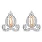 Enchanted Disney Sterling Silver & Rose Gold Cinderella Earrings - image 1