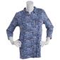 Womens Hasting & Smith 3/4 Roll Sleeve Button Front Floral Top - image 1