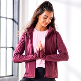 Womens Starting Point Mock Neck Yoga Jacket