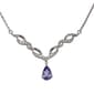 Precious Elegance&#40;tm&#41; Pear Tanzanite/Zircon Sterling Silver Pendant - image 1