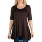 Womens 24/7 Comfort Apparel Elbow Sleeve Swing Tunic - image 4