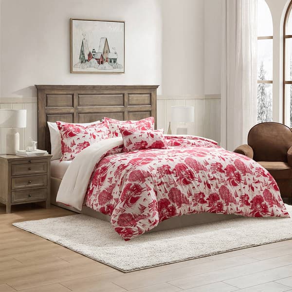 Hallmark Red Toile 4pc. Holiday Comforter Set
