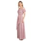 Womens R&M Richards Cold Shoulder Puff Sleeve Side Drape Gown - image 3