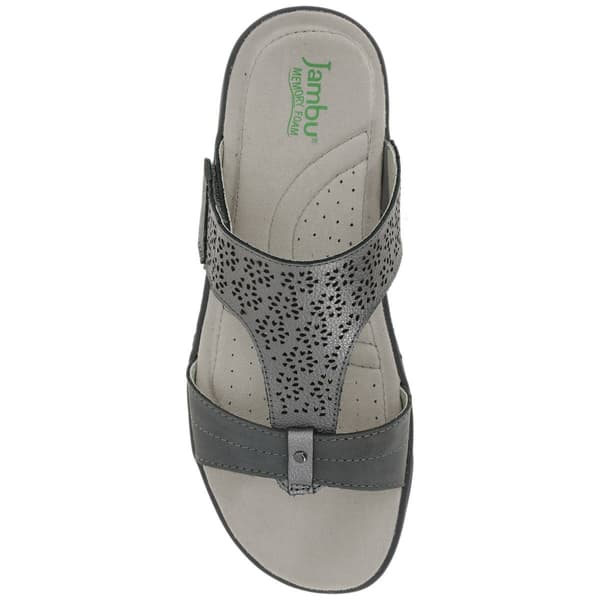 Womens Jambu Greece Leather Slide Sandals