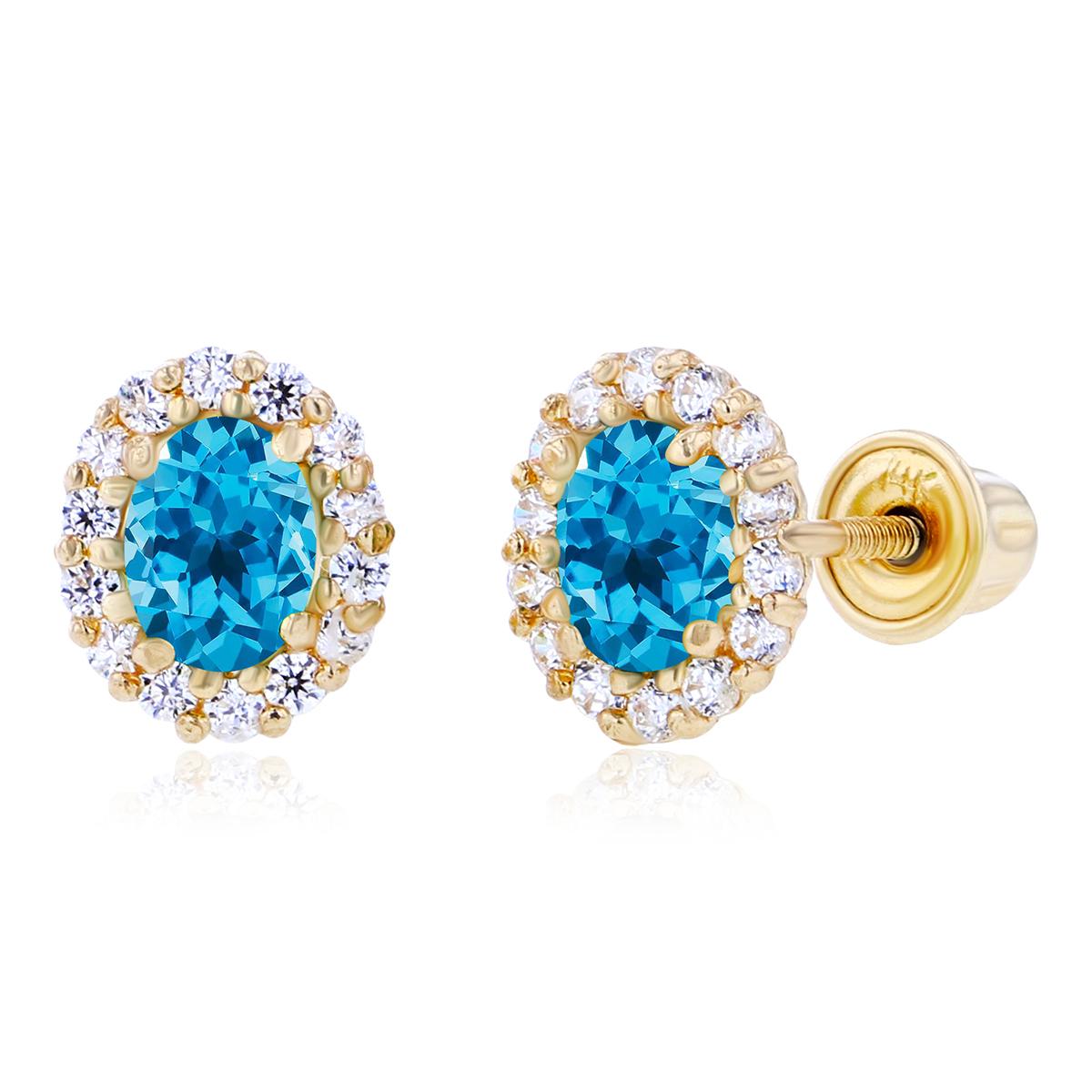 Gemstone Classics™ Yellow Gold Swiss Topaz Oval Earrings