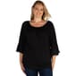 Plus Size 24/7 Comfort Apparel 3/4 Bell Sleeve Loose Fit Tunic - image 1