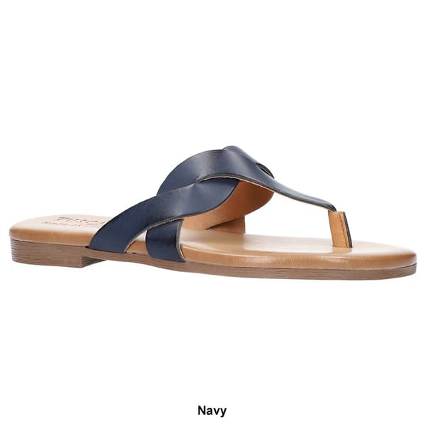 Womens Easy Street Abriana Tuscany Thong Sandals