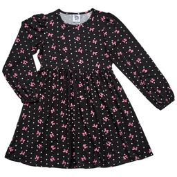 Girls (4-6x) Jolie & Joy Bow Dot Black Puff Sleeve Yummy Dress