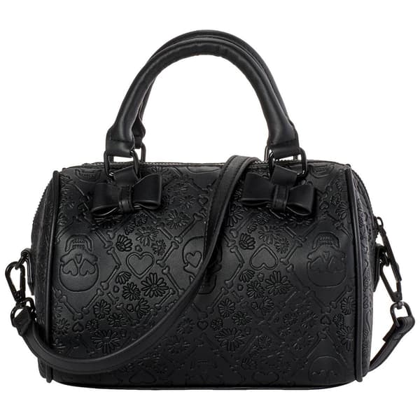 Betsey Johnson Jean Barrel w/Studs Crossbody