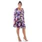 Plus Size 24/7 Comfort Apparel Floral Knee Length Dress - image 1